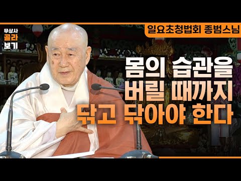 몸의 습관을 버릴 때까지 닦고 닦아야 한다 [무상사 골라보기 종범스님]