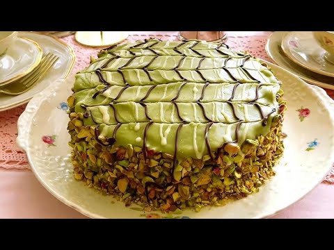 Easy Pistachio Cake | With Rich Pistachio Cream