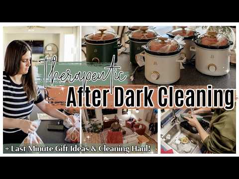 *NEW HOUSE* THERAPEUTIC AFTER DARK CLEAN WITH ME 2025 :: NIGHT TIME CLEANING ROUTINE + GIFT IDEA!