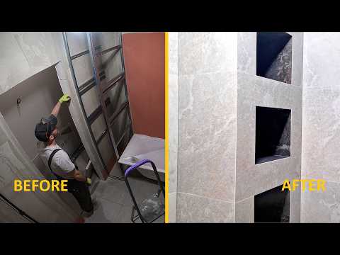 Creating a Perfect Tiled Niche. Satisfying Tile Installation