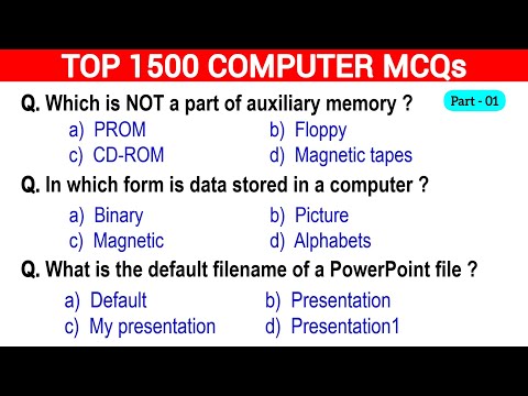 🔥1500 Computer Fundamentals MCQs – Part 1 | Crack Any Exam Easily!