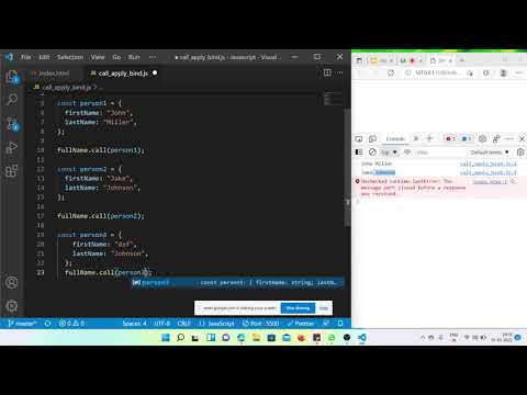 #39 JavaScript call, apply and bind in Telugu