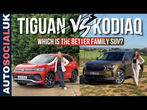 Which is better? The Škoda Kodiaq or the Volkswagen Tiguan? Best family SUV UK 4K