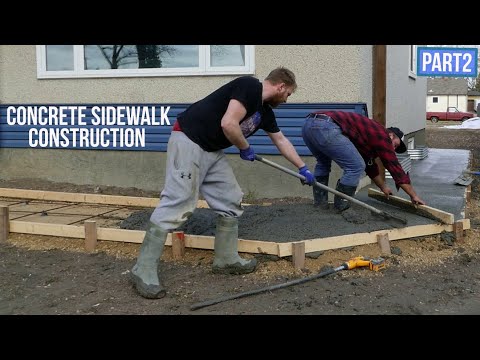 How It's Made: Concrete Sidewalk. Pour and Finish [Part 2]