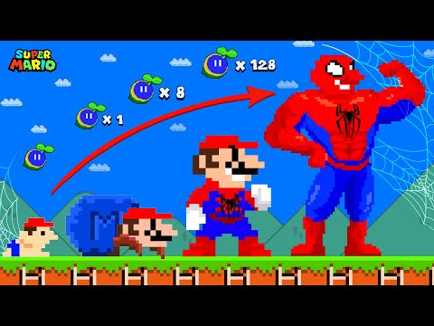 When Mario Becomes SPIDERMAN From Birth to Immortal in Super Mario Bros