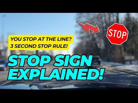 How to Stop at a Stop Sign in German Driving Test