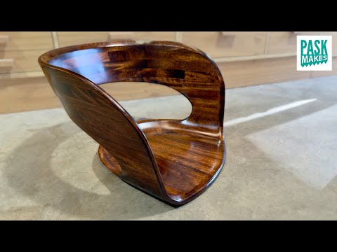 Turning Scrap Wood into a Stunning Retro Swivel Chair! - Scrapwood Challenge ep56