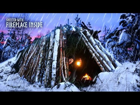 3 Days Winter Camping in Deep Snow: Cozy Bushcraft Shelter