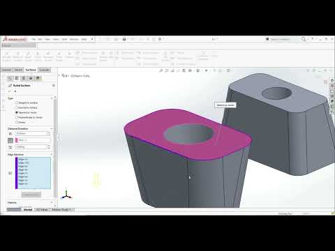 Solidworks Tutorial - Ruled Surface Types