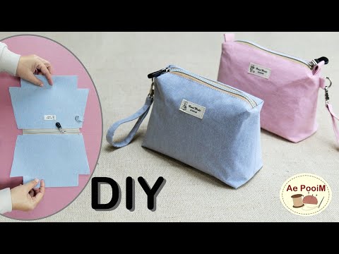 How to make zipper pouch bag | Easy sewing project!