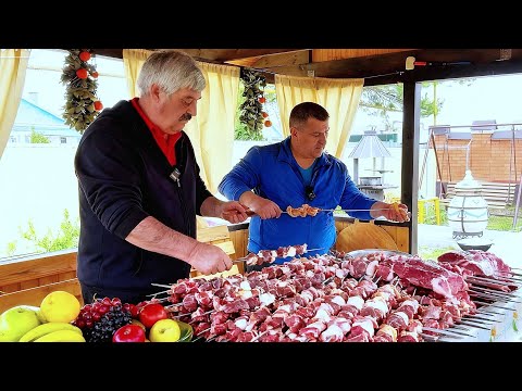 Liver in a fatty mesh vs. liver shashlik! Which is tastier? Beef liver shashlik.