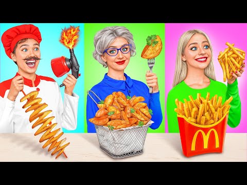 我vs奶奶 烹飪挑戰 | 有趣的食物戰爭 Friendly DO