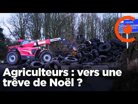 Agriculteurs en colère : blocage de l'autoroute A10 à Tours organisé par la Coordination Rurale