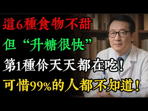 「不甜」就不升血糖？大錯特錯！醫生揭秘6種「隱形升糖炸彈」，第一名你天天都在吃！#健康知識 #老年健康#健康养生#逍遙健康指南