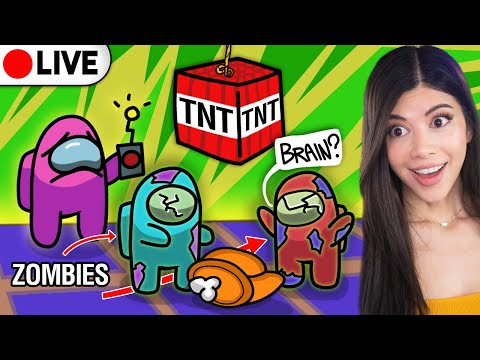 🔴 LIVE: Among Us but it's a NEW Zombie Mode