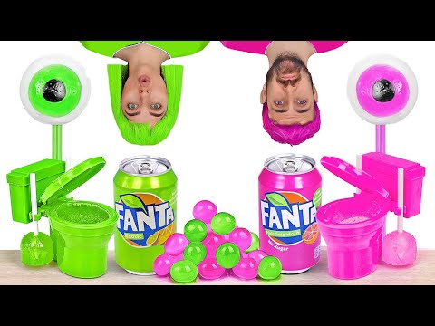 🔫عجیب ترین چالش غذای یک رنگ در ۲۴ ساعت 🧠