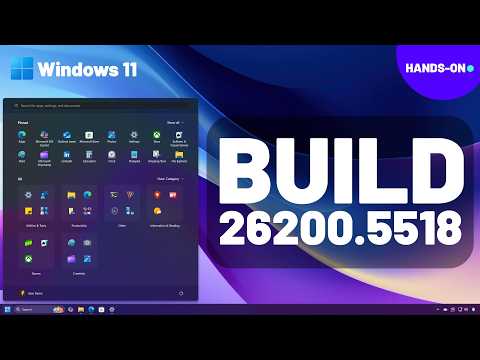 Windows 11 build 26200.5518: NEW Start Menu, Drag Tray, Taskbar small icons, AI changes (Dev)