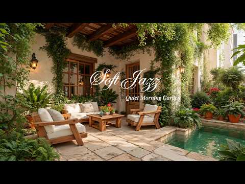 Soft Jazz for Deep Work, Focus | Quiet Morning Garden with Warm Sunny Atmosphere to Relax & Refresh