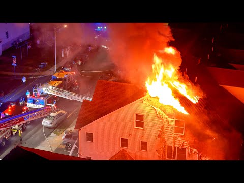 Major Fire in Lakewood NJ 2-Alarm Fire: Heavy Fire & Roof Collapse Threat 8/7/25
