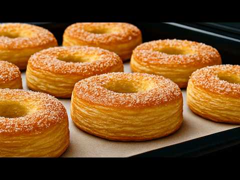 Oh my God, How Easy! Puff pastry in 10 minutes Without Kneading or Rolling! A New Method!