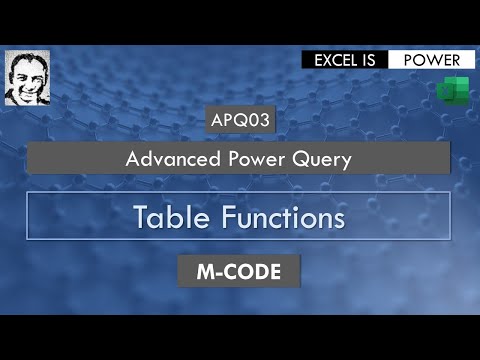 APQ03: Advanced Power Query Video #3 - M-CODE - TABLE FUNCTIONS: transform data in multiple sheets