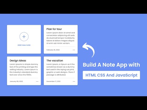 Build A Notes App in HTML CSS & JavaScript | Notes App in JavaScript