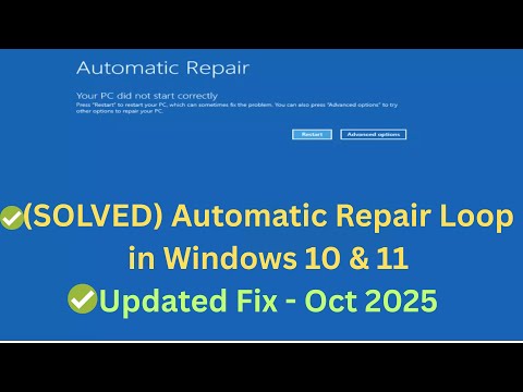 (✅SOLVED) Automatic Repair Loop in Windows 10 & 11 | Startup Repair Couldn't Repair Your PC (2025)✅