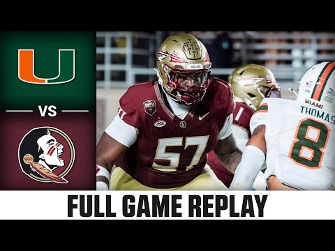 Miami vs Florida State Full Game Replay | 2025 ACC Football