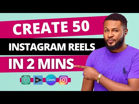 How to Create 50 Instagram Reel Videos in 2 mins using VidiQ, ChatGPT and Canva