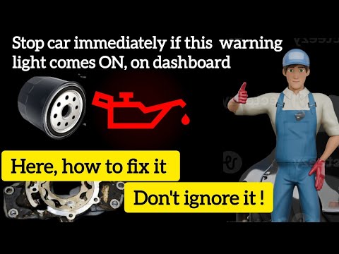 How to easy Fix Oil pressure warning light comes ON, on car dashboard#carmaintenance