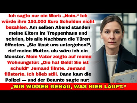 Ich weigerte mich, die 150.000€-Schulden zu zahlen—da stellten mich meine Eltern im Treppenhaus bloß