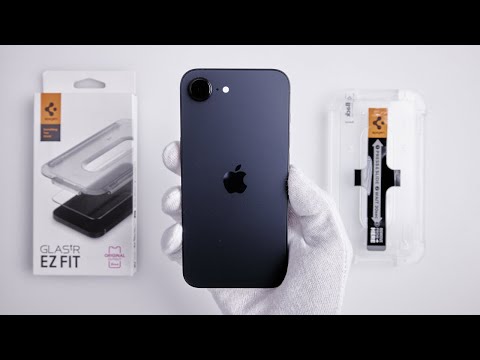 iPhone 16e Spigen GLAS.tR EZ Fit Screen Protector Installation