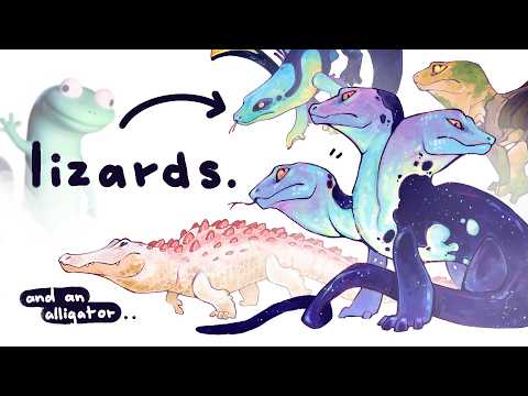 painting weird lizards || trying ohuhu acrylic markers