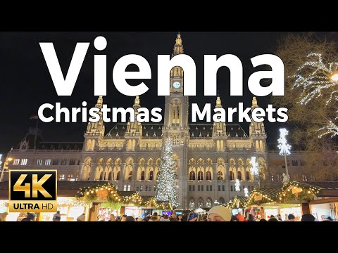 Vienna Christmas Markets, Austria Walking Tour 4k – With Captions