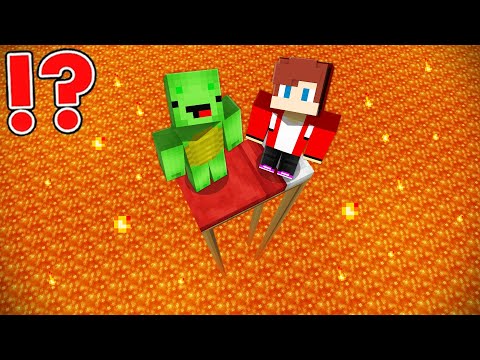 LOCKED in The HIGHEST TOWER Surrounded by LAVA in Minecraft - Maizen JJ and Mikey