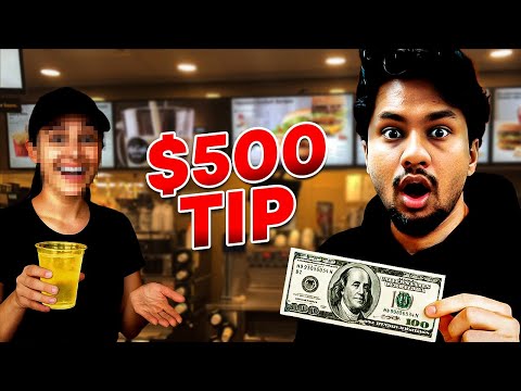 Tipping 500$ for cup of water.!