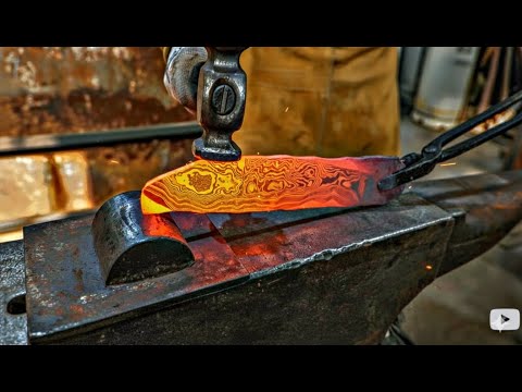 Making a Kukri Knife with Sanmai Damascus Steel