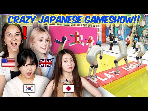 People React to Craziest Japanese Games how For The First Time!(Korean, American, British, Japanese)