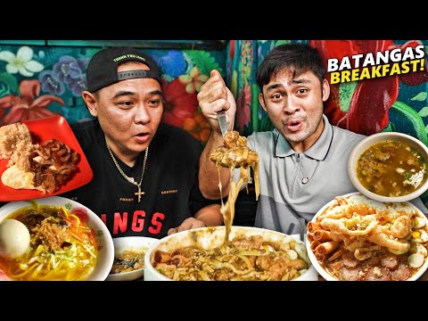 Batangas BREAKFAST Food Tour! 4 Must Try Almusal in Lipa! Lomi, Goto, Tapsi, Mami