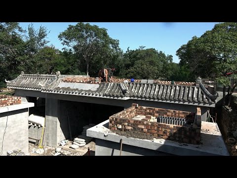 The whole process of building a new Chinese-style house is so beautiful