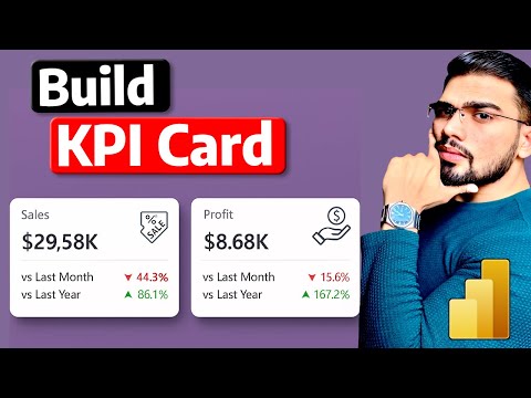 How to create a KPI visual in Power BI | Power BI KPI Card Tutorial