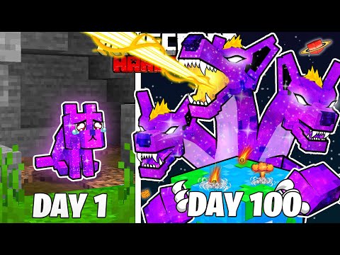I Survived 100 Days as a COSMIC WOLF in HARDCORE Minecraft