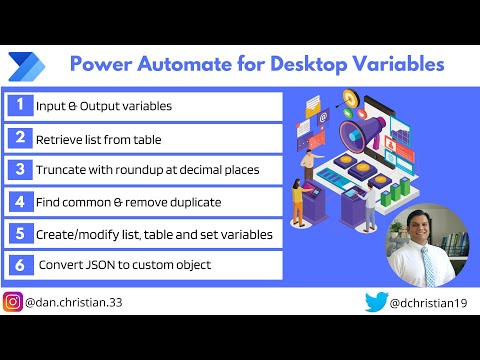 Power Automate Desktop Variables