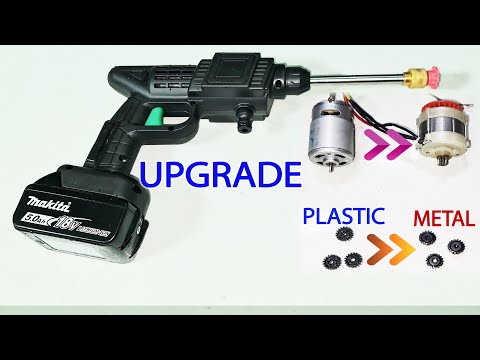 Upgrade Cordless Pressure Washer Gun 5$ with Brusless motor, Metal gear, Makita battery