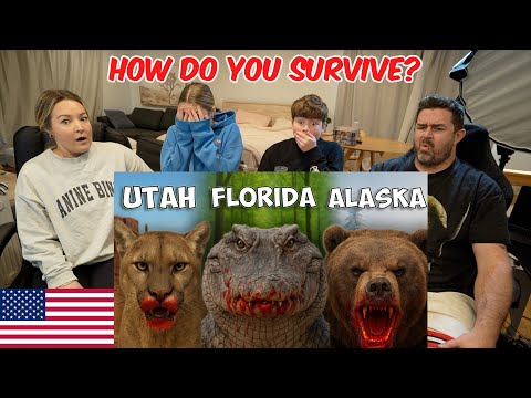 New Zealand Family React to the Deadliest Animal in each US State (AMERICA IS TERRIFYING!)