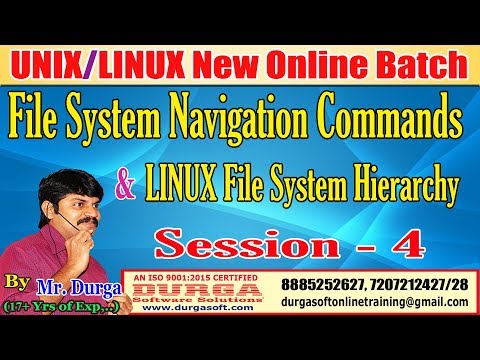 File System Navigation Commands & LINUX File System Hierarchy || Session - 4 || By DURGA Sir