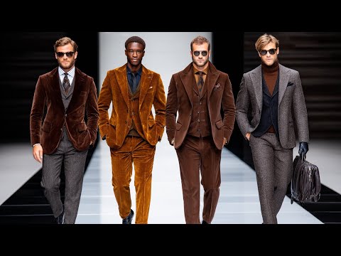 Emporio Armani Winter 2025 Style | Rich Brown & Mocha Menswear for the Modern Refined Gentleman