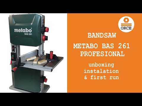 Unboxing, installation & first run of bandsaw Metabo BAS 261. How to set up bandsaw. #power tools