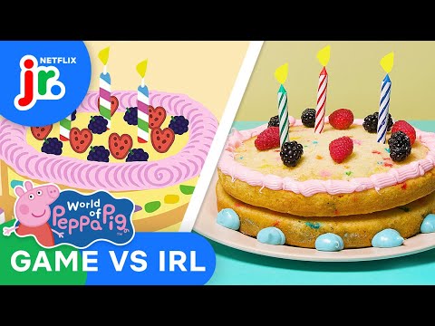 Bake a Cake with Peppa! 🎂 Game VS Real Life | World of Peppa Pig | Netflix Jr