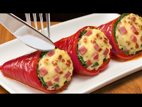 A Flavor Bomb! Easy recipe for Stuffed Peppers with Ham in 15 minutes!